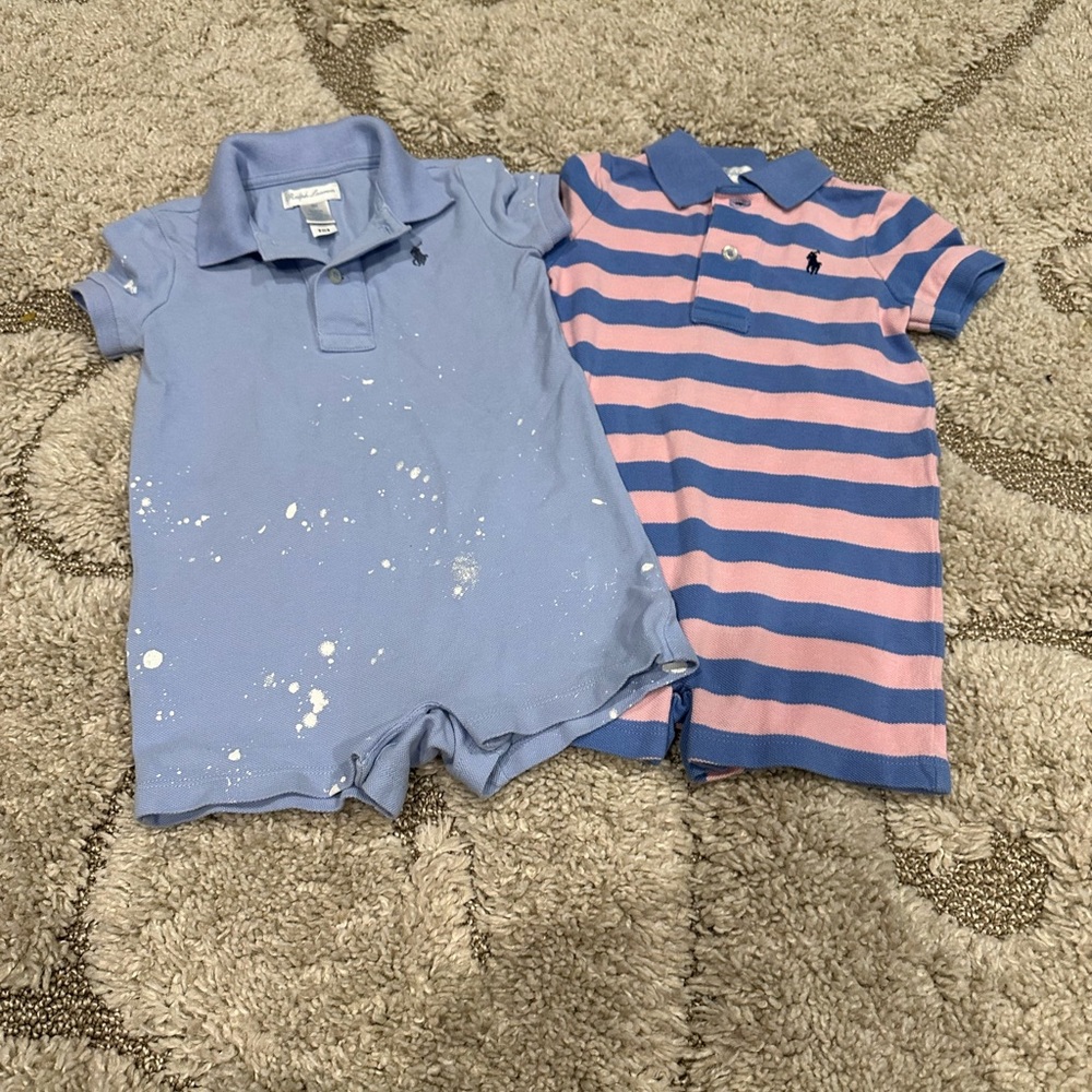 Polo by Ralph Lauren Kids Polo Set - Blue and Pink Stripes